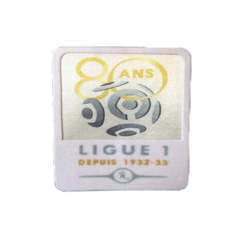 Высокое качество Новые 16 17/17 18/18 19 Ligue 1 80 ANS 1932-33 золотые нашивки значки, горячие штамповки патч значки - Цвет: Бежевый