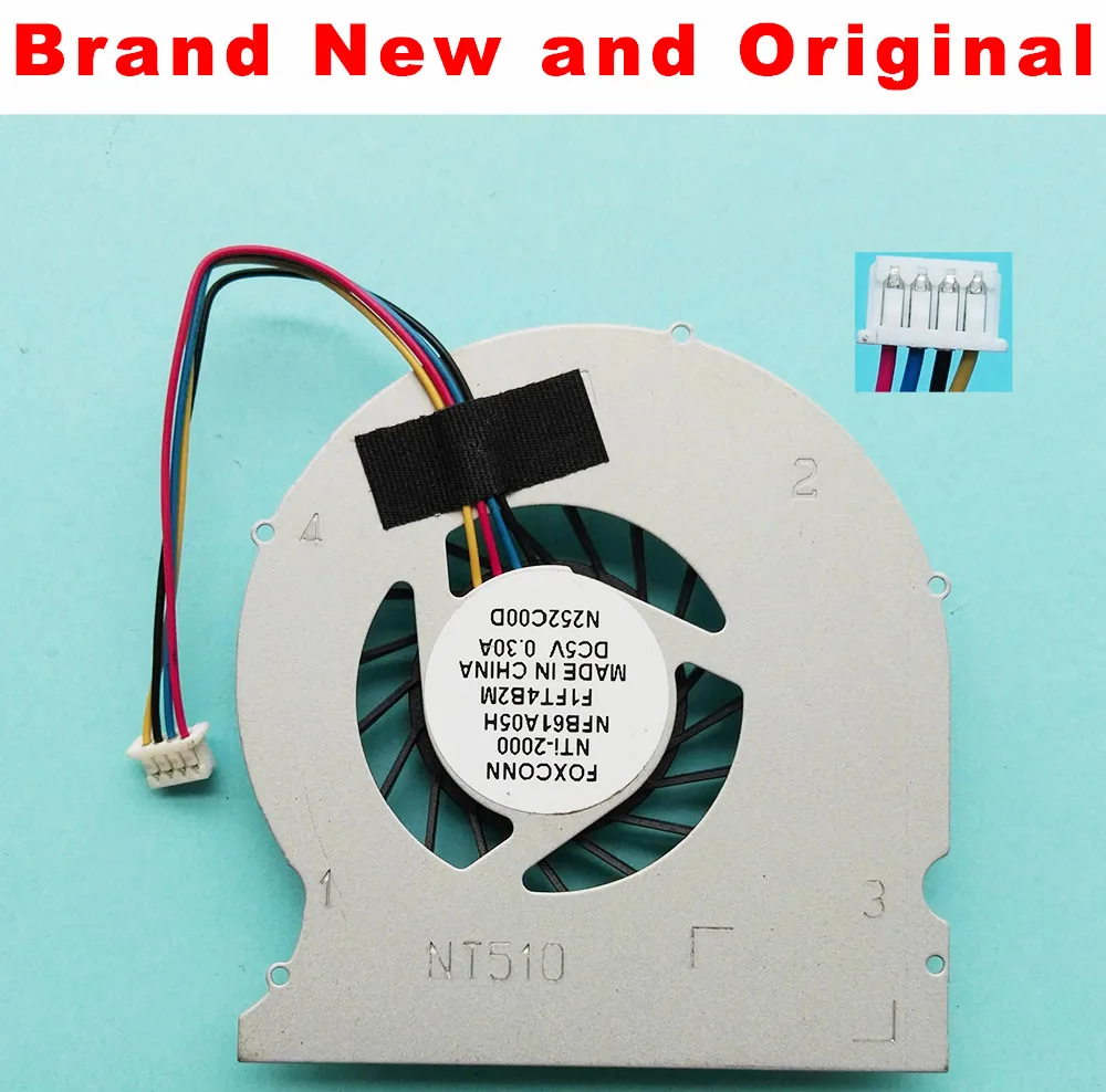 Новый оригинальный вентилятор cpu для foxconn NT510 NTI 2000 NFB61A05H F1FT4B2M DC 5V 0.3A охлаждающий