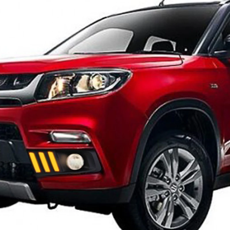 Hlxg 2X Светодиодные Автомобильные ДХО дневные ходовые огни для SUZUKI Vitara BREZZA 2015 2017