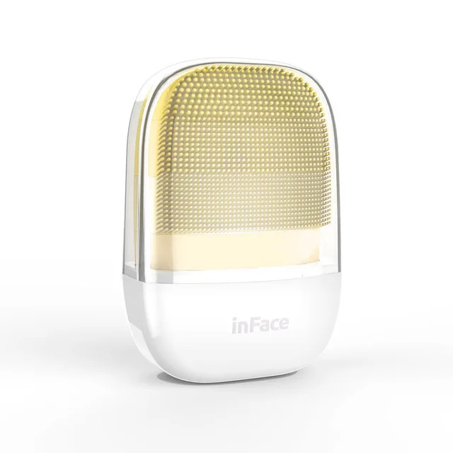Цвет: желтый Оригинальная Xiaomi Mijia inFace электрическая звуковая Очищающая щетка для лица IPX7 Водонепроницаемая Глубокая чистка 90S Timed чистящее средство для лица - Цвет: Цвет: желтый
