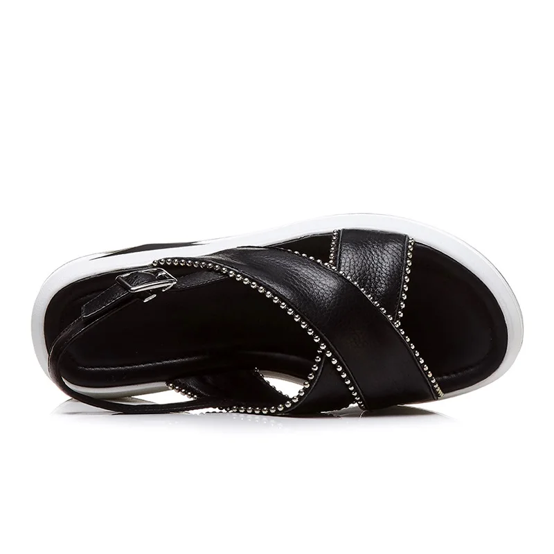 

ZVQ Women Sandals Ladies 2019 Summer New Style Casual Shoes Back Strap Ladies Platform Wedges Mixed Color Summer Walking Shoes