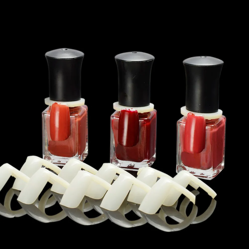 50pcs False Nails Art Polish Display Nail Rings Manicure Butterfly Rose Practice Acrylic Full Tips UV Gel Color Pops | Красота и