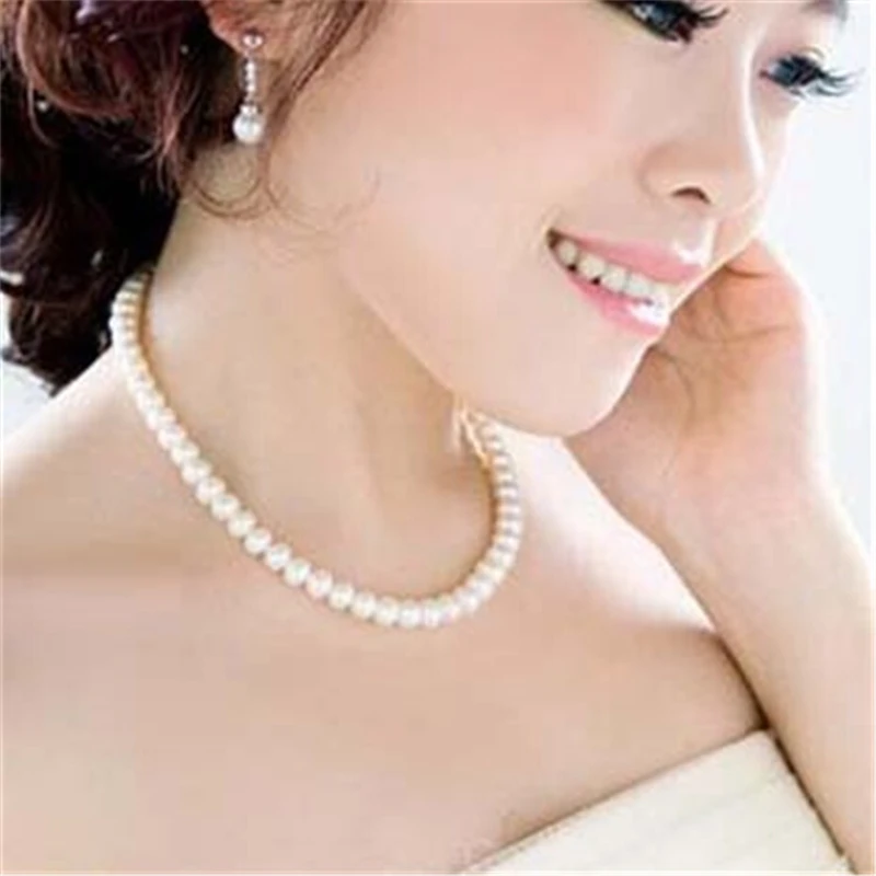 Hot Ornament Bride Makeup Imitation Pearl Necklace Chainbone Chain for women CHOCKER necklace | Украшения и аксессуары