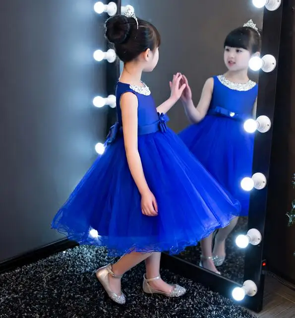 Детское празднивечерние платье для девочек свадебное с цветочным рисунком