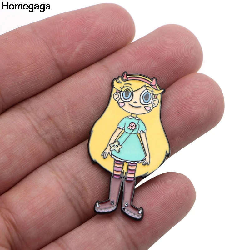 Homegaga Star vs the Forces of Evil цинковые булавки для рюкзака, одежда, медаль для сумки, рубашки, значок, броши для мужчин и женщин D2042