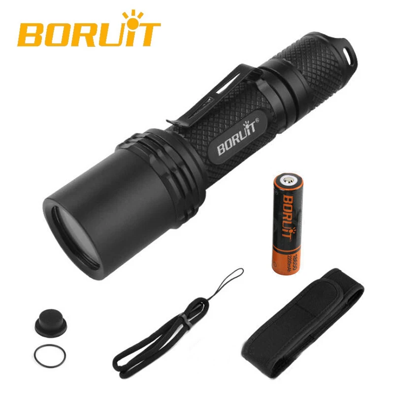 BORUiT BC07 750lm тактический мини фонарик с зумом светодиодный USB Перезаряжаемый фонарь