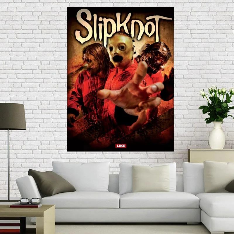 Пользовательские Slipknot принты холст живопись настенный Шелковый плакат ткань печать DIY ткань плакат
