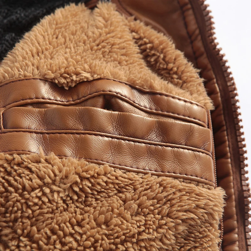 2017 Men's Faux Leather Jackets European Appear Brand Hooded Mens Suede 3XL Winter Warm Men Michael Jackson S239 | Мужская одежда