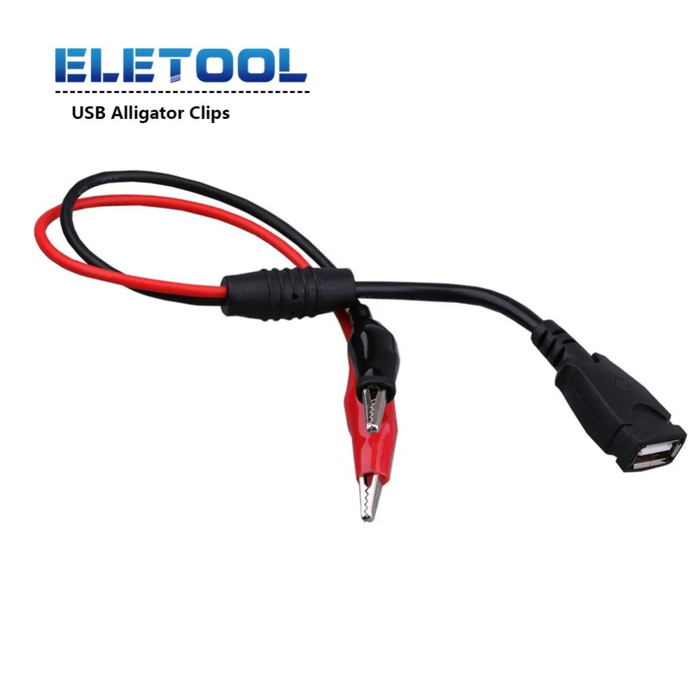 1 пара USB зажим-крокодил провод мужской/женский к USB тестер детектор DC напряжение XF30