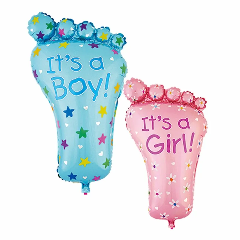 Это мальчик это девочка форма ноги алюминиевые фольги воздушные шары детский душ