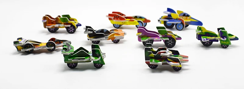 Оптовая продажа 360 шт./лот мини автомобиль Модель гоночного автомобиля бумажные 3D