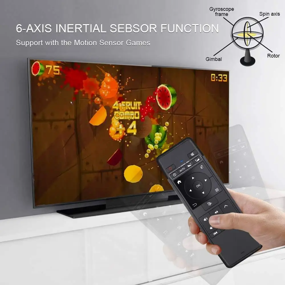 ILebygo H6 мини беспроводная клавиатура 2 4 ГГц Fly Air mouse IR Learning пульт дистанционного