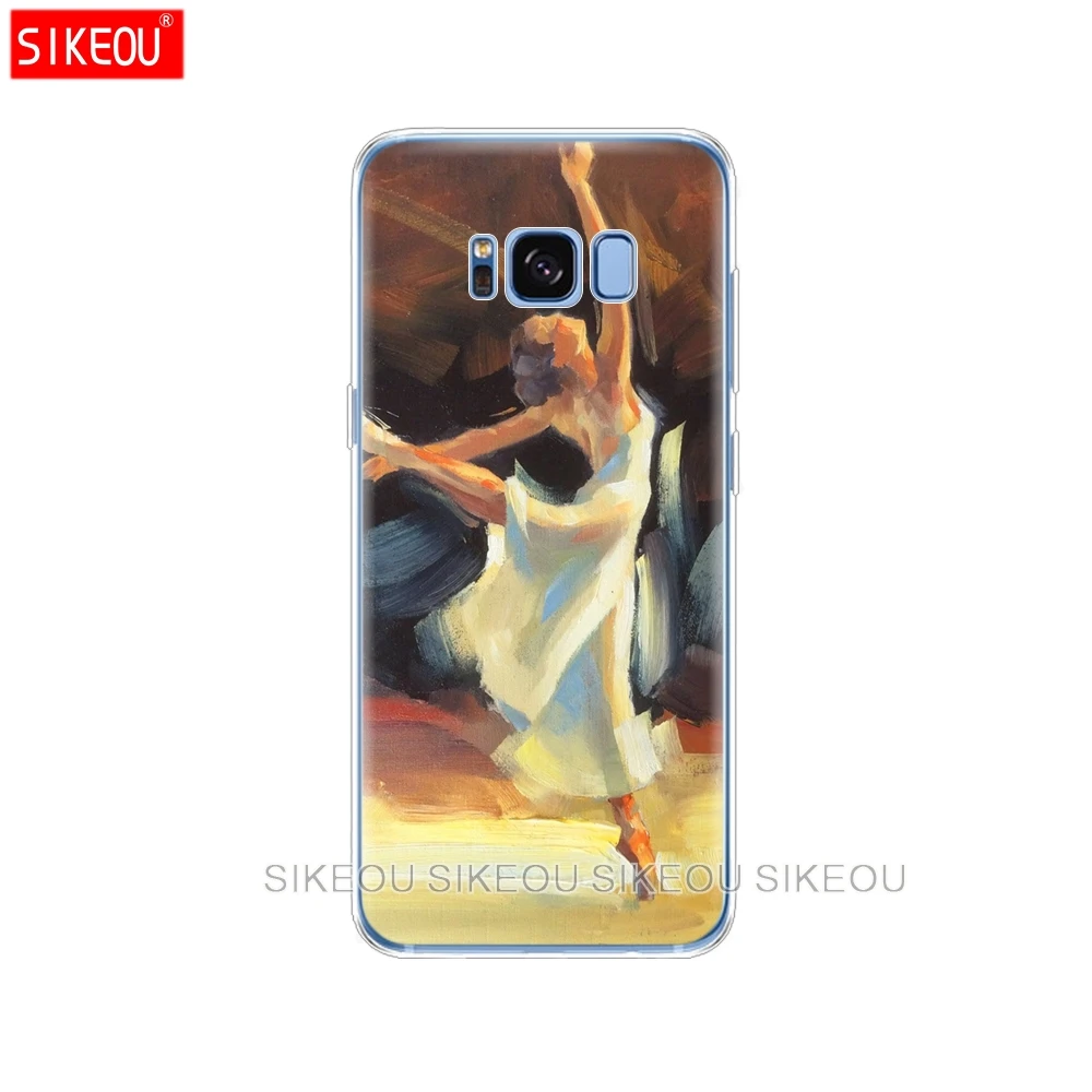 Силиконовый чехол для Samsung Galaxy S9 S8 S7 S6 edge S5 S4 S3 PLUS телефона бролок балерина