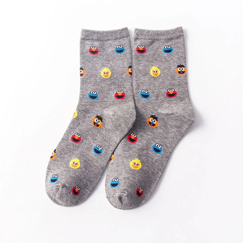 Модные милые носки с изображением Улица Сезам Elmo печенье монстр мультфильм