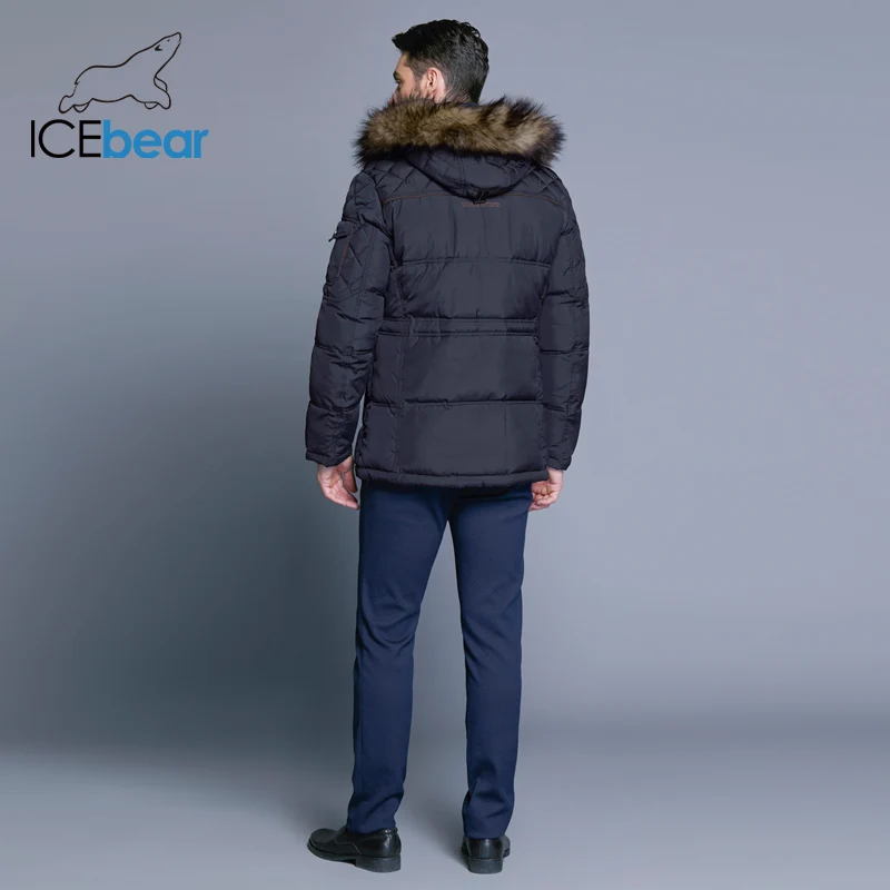 ICEbear/2018 модная зимняя новая куртка для мужчин теплое пальто повседневная парка