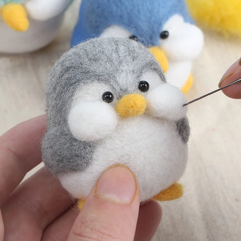 Шерстяной войлок ручной работы Diy Материал Пакет Пингвин для взрослых