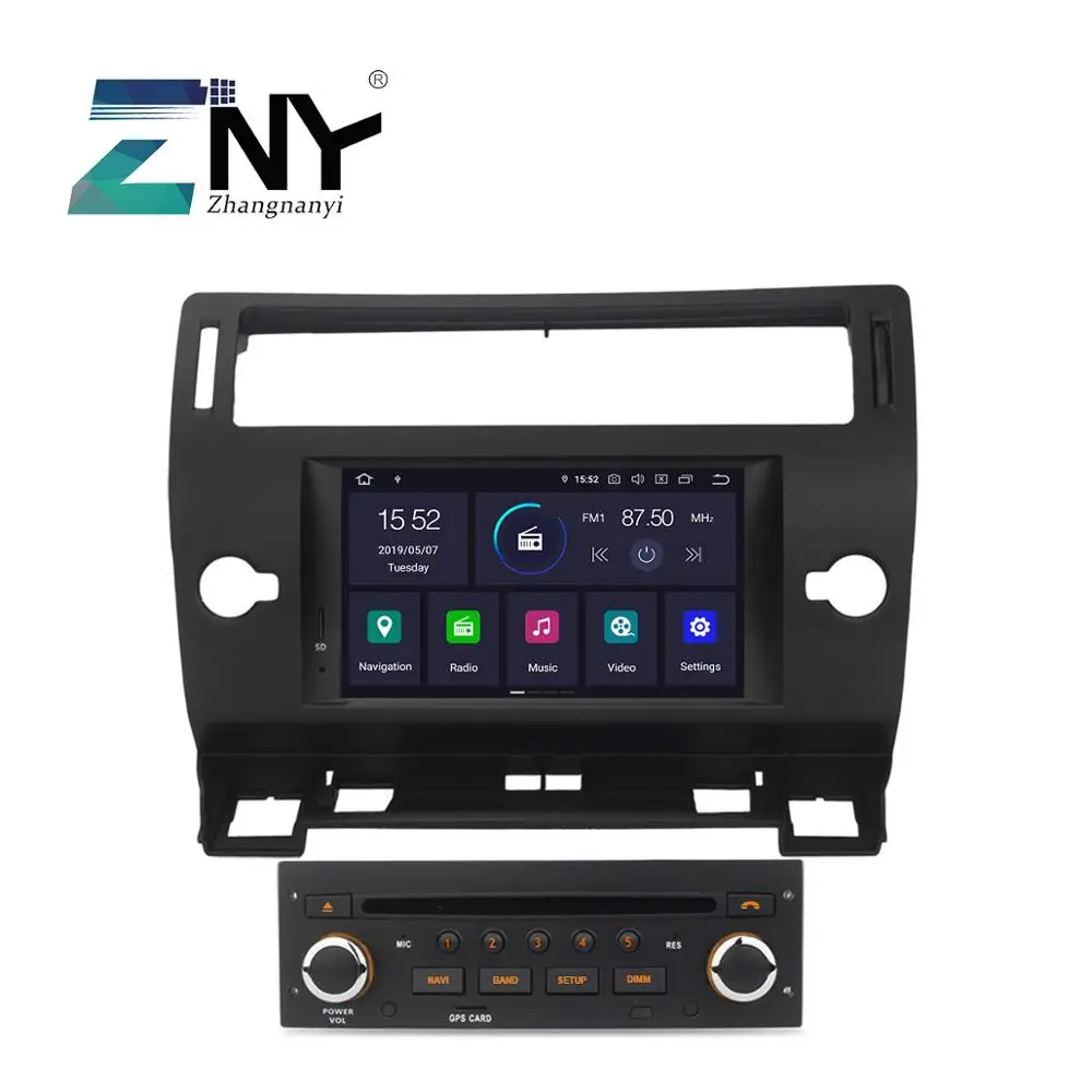 7 &quotips Android 9 0 автомобильный DVD авто радио для Citroen-C4 C-Triomphe C-Quatre 2004-2009 gps навигация FM
