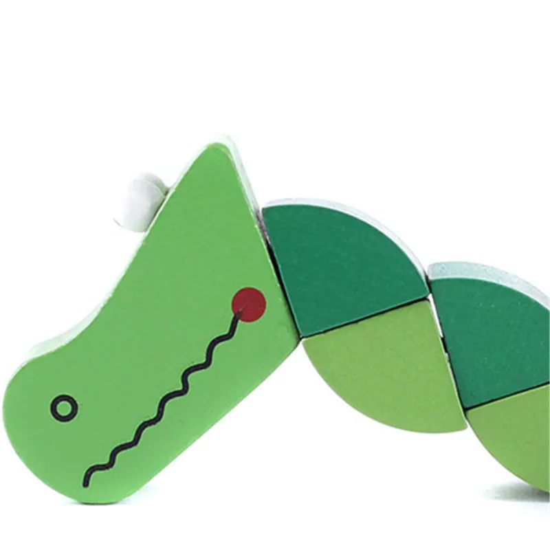 13 см * 2 2016 новинка Милая Зеленая Деревянная искусственная крокодиловая кожа