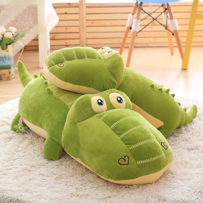 Big Size Crocodile Lying Section Plush Toy Soft Pillow Animal Stuffed Cartoon Sleeping Girl birthday Gift | Игрушки и хобби