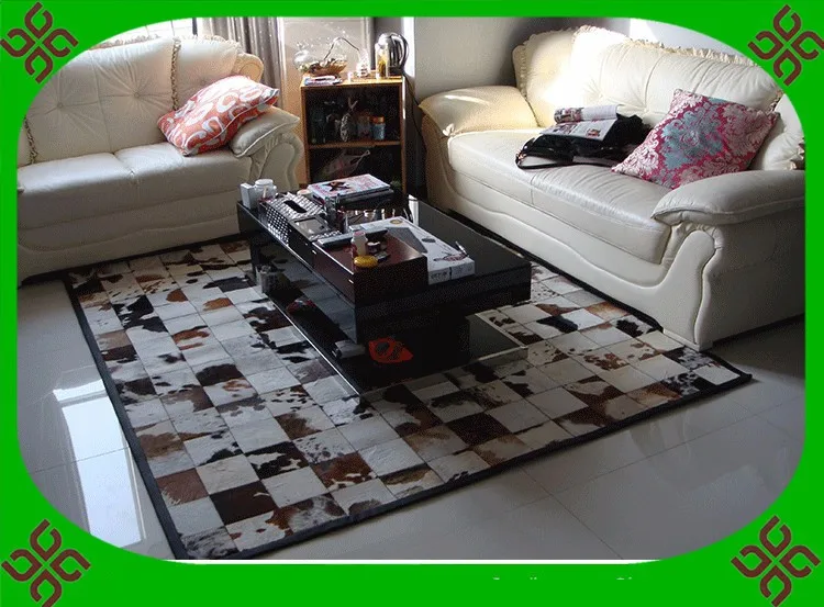 

2018 free shipping via DHL 100% natural genuine cow leather flower carpets for kids