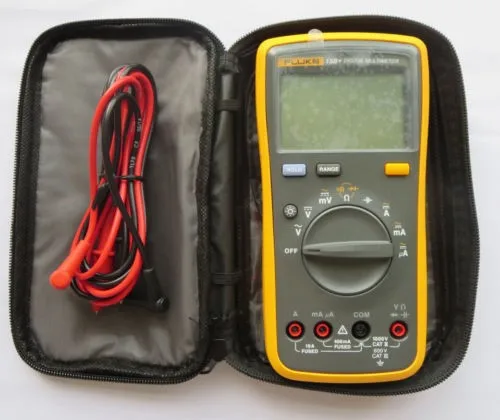 Быстрое прибытие Fluke F17B + Digital Multimetercan измерение температуры с бесплатной сумкой