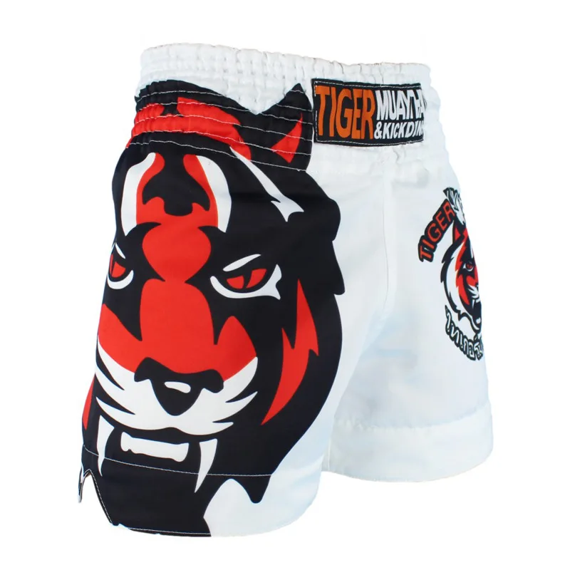 Спортивные Боксерские Шорты Для MMA белые боксерские шорты с тигром для конкурса