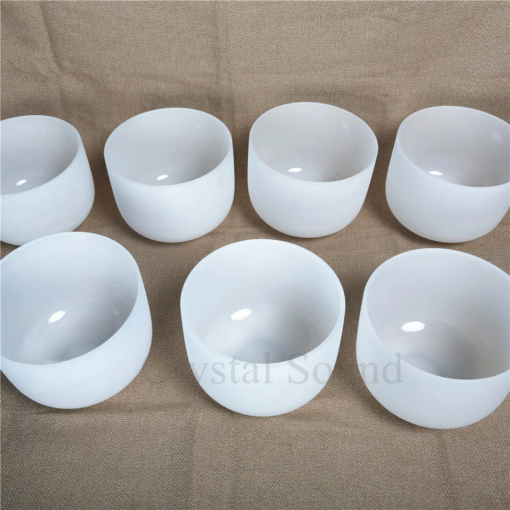 8 &quot 12&quot Примечание CDEFGAB Набор из 7 шт. чакра матовый кварцевый кристалл поющие