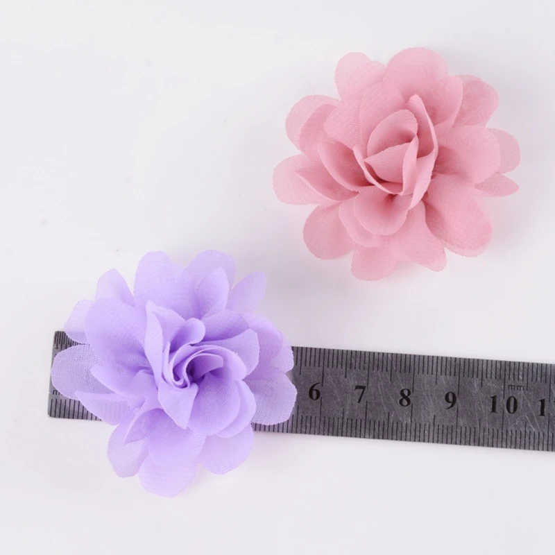 2 &quot120 шт./лот шифоновая ткань цветы для Diy повязка на голову маленьких девочек
