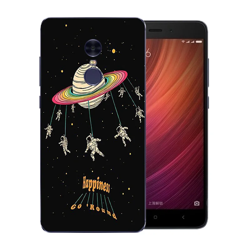 for Xiaomi Redmi Note 4 CN Version High Quality Space Moon Pattern Soft Silicon Phone Cases Note4 Full Protector Shell |