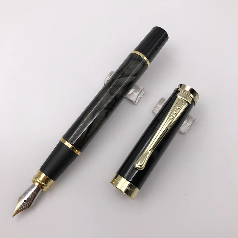 Золотой зажим, перьевая ручка Jinhao 500, 1 шт./лот, 0,5 мм, студенческая практика, каллиграфия, чернильные ручки, школьные офисные принадлежности