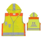SFvest EN471, Детский защитный жилет с высокой видимостью, светоотражающий жилет, желтый жилет, бесплатная доставка