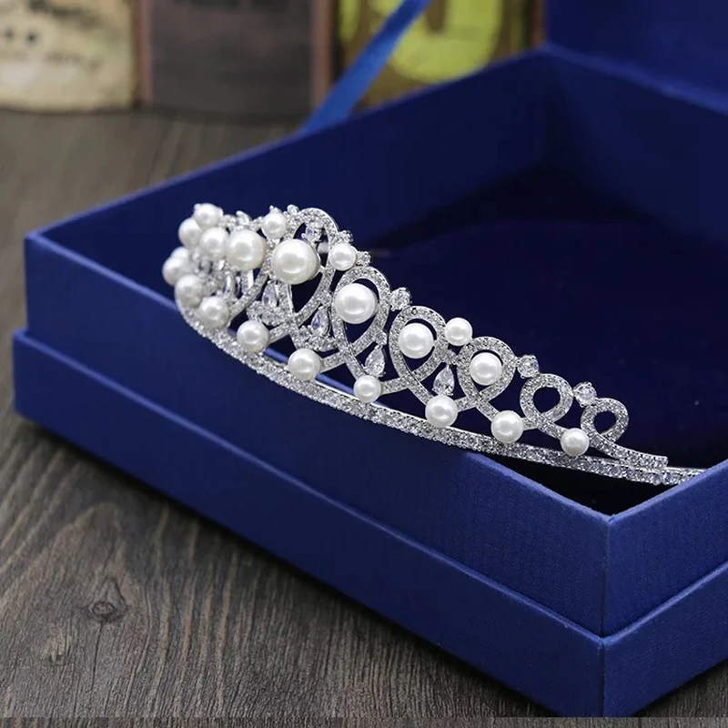 Великолепная жемчуг свадебные Hairbands сверкающий кристалл покрытием оголовье
