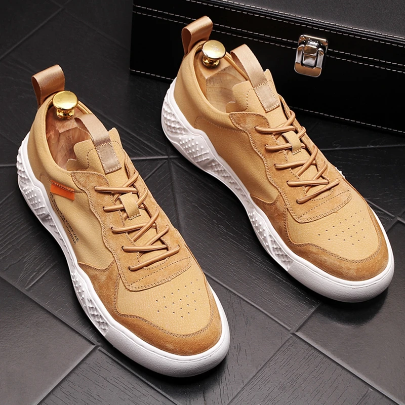 CuddlyIIPanda Men's Board Shoes New Arrival Youth Loafers Fashion Flat Casual Male Comfortable Sneakers | Обувь