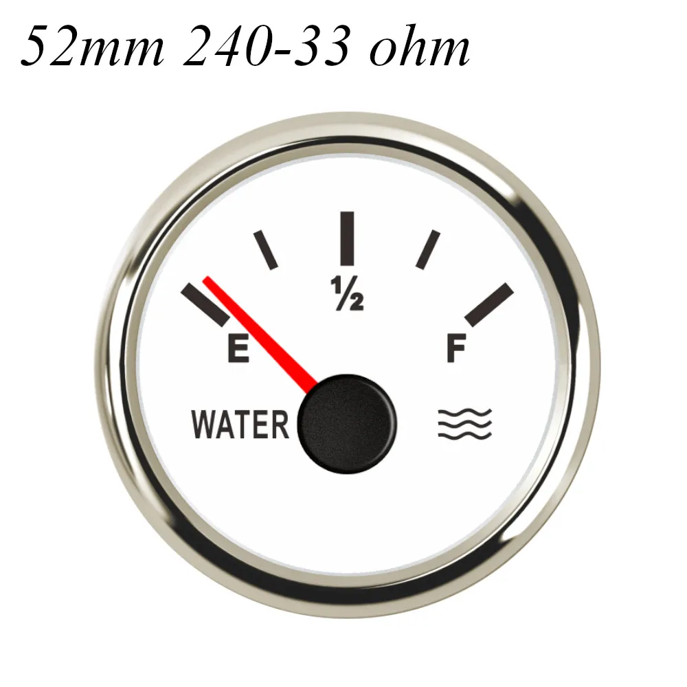 WS 240-33 ohms 52 мм 0-190ohm 240-33ohm цифровой датчик уровня жидкости метр уровень воды в резервуаре индикатор измерителя для автомобиля морской лодки подсветка - Цвет: WS 240-33 ohms