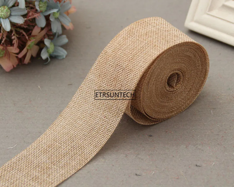 5 см * 10 м джутовая Мешковина рулоны деревенский винтажный DIY орнамент для дома