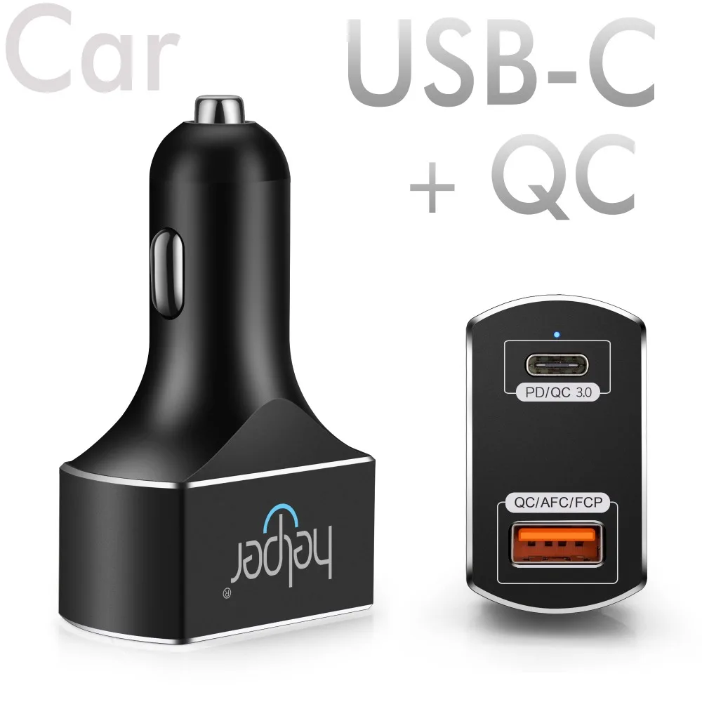 Зарядное устройство для автомобиля 45 Вт USB C PD быстрая зарядка 3 0 18W QC3.0|power adapter