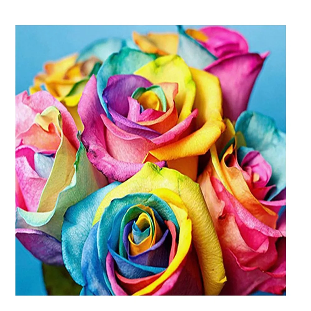 

DIY 5D Diamond Painting Full round&square Drill Embroidery Crystal Rhinestone Colorful Flower Drawing