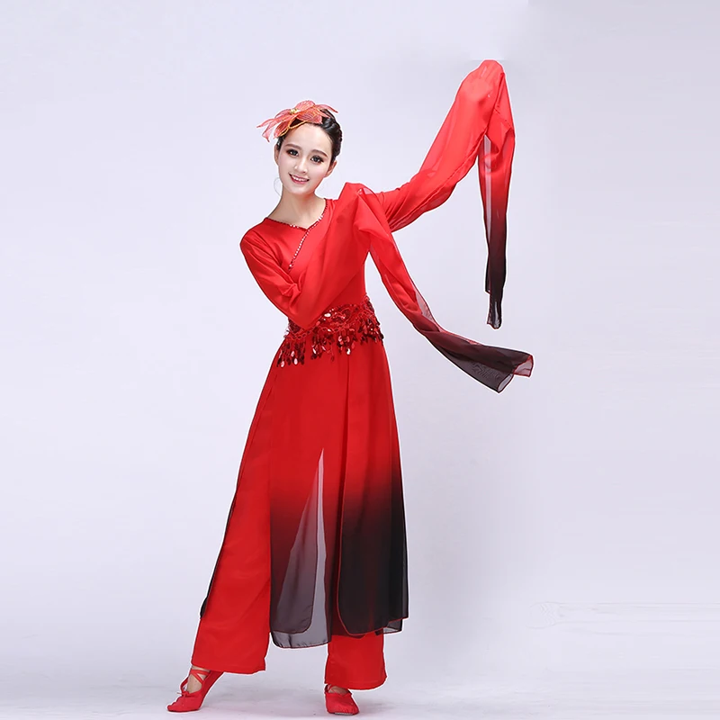 Rushed Новинка китайский Hanfu древнекитайский костюм Yangge Костюмы Национальный костюм для танцев вентилятор классическая женская обувь