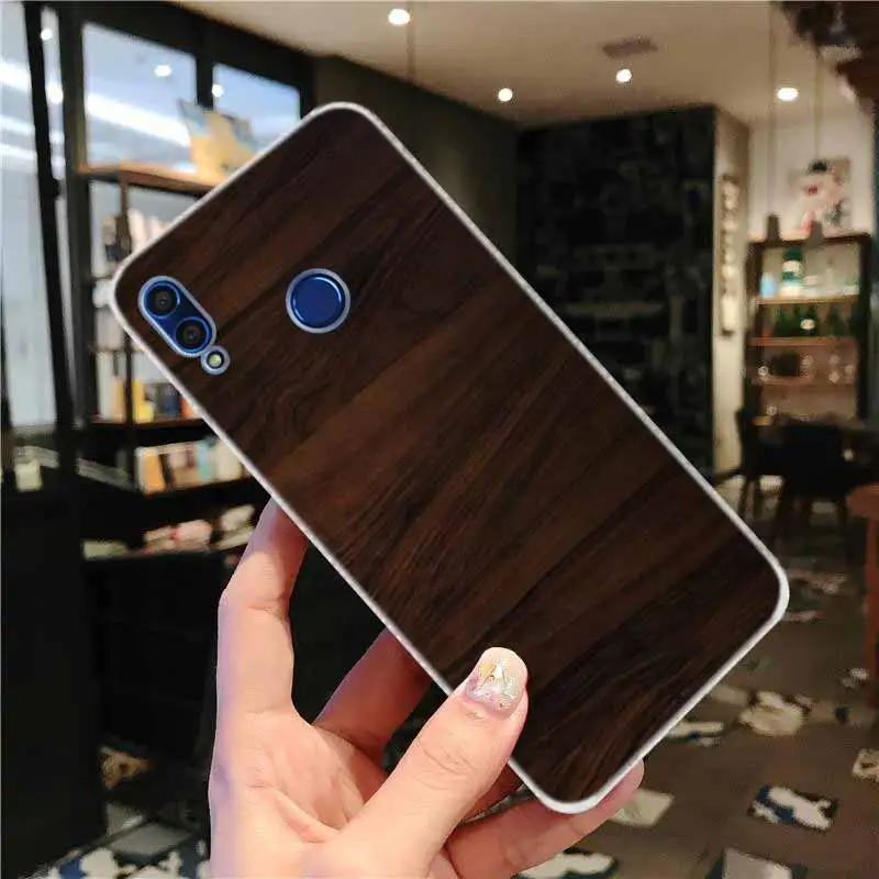 Мягкий силиконовый чехол для Huawei Honor 30 20 Pro 10 9 9X Lite 10i 9a 8a 7a 30s с текстурой древесины |