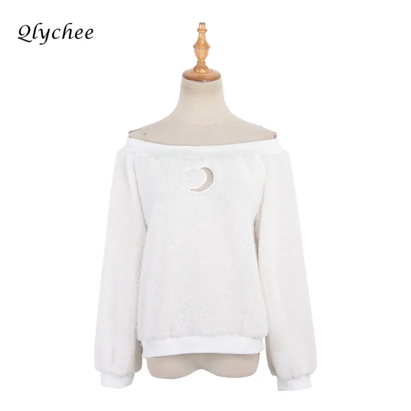 Qlychee Сексуальная Слэш средства ухода за кожей Шеи Moon выдалбливают для женщин