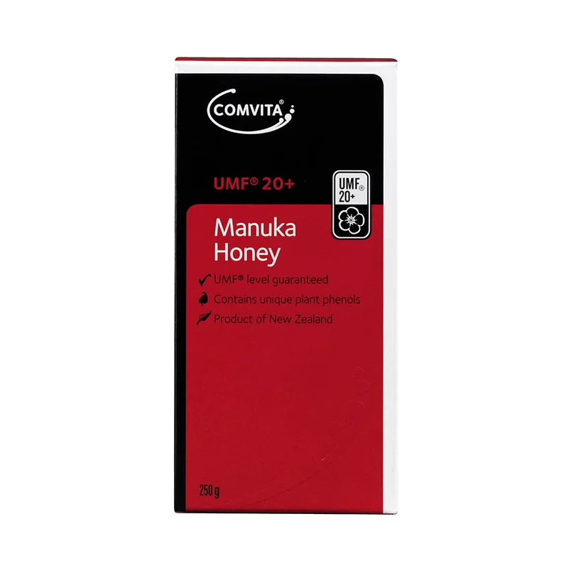 NewZealand Comvita Manuka honey UMF 20+ для пищеварительного здоровья, дыхательная система, кашель, боль в горле