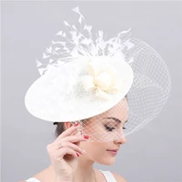 women fascinators feather wedding kentucky occasion ladies mesh hats party married bridal veils headdress hair clip new vintage