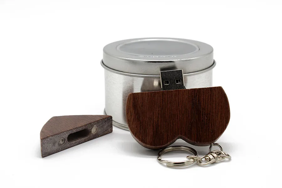 Король SARAS клена из орехового дерева в виде сердца+ коробка модель usb3.0 32 GB usb флэш-накопитель usb3.0 флеш-накопитель 4 ГБ 8 ГБ оперативной памяти, 16 Гб встроенной памяти, любовь, лучший подарок