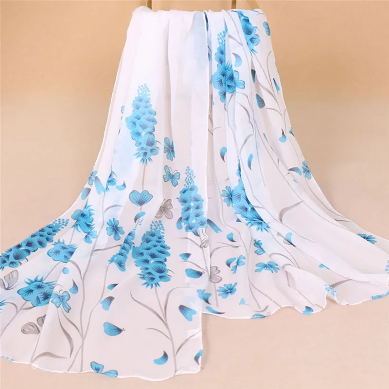 IMIXLOT 2018 New Women Chiffon Silk Scarfs Sweet Spring Scarves Print Flowers Shawl Summer Beach Shawls And Hijabs |