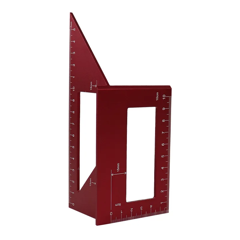 Woodworking Multifunctional Aluminum alloy Square 45 degrees 90 gauge Angle Protractor Over the ruler | Инструменты