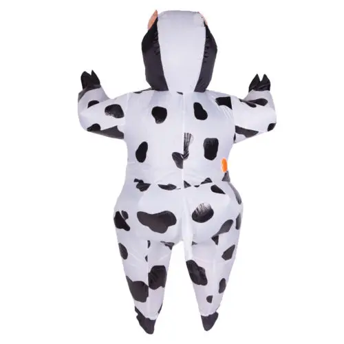 

Adult Funny Inflatable Animal Cow Fancy Dress Costume Outfit Suit cow Mascot CostumeHalloween Purim Stag 150cm-200cm