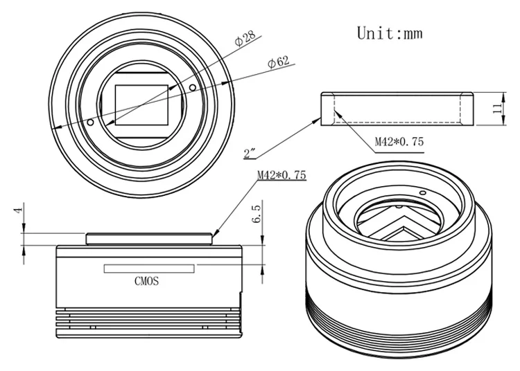 Камера ZWO ASI183MC(цветная)-20.18MP