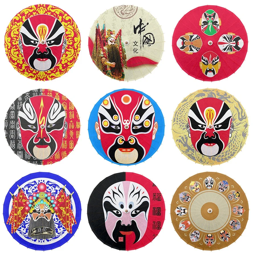 Китайский зонт из масляной бумаги Сичуань Пекинская опера узор для лица