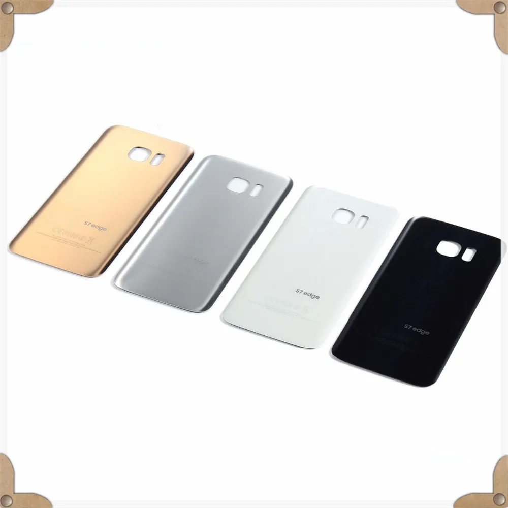Для Samsung Galaxy S7 G930 G930F крышка для задней панели батарейного отсека со стеклянной