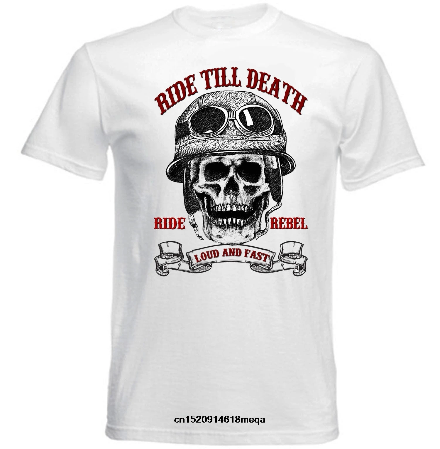 Забавные футболки Ride Fast Skull Biker Graphic t shirt Мужская футболка Мода Lgx1720|Футболки| |